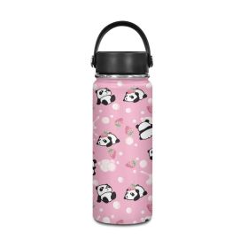 Animal Panda Strawberry Printed Portable Bottle