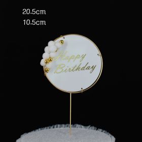 Cake Baking Dessert Table Decoration Acrylic Hair Ball Feather Round Insert