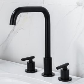 Black Split Faucet Basin Bathroom Cabinet