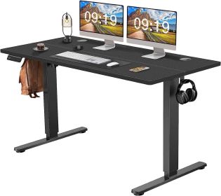 Electric Height Adjustable Standing Desk,Sit to Stand Ergonomic Computer Desk,Black,55'' x 24"