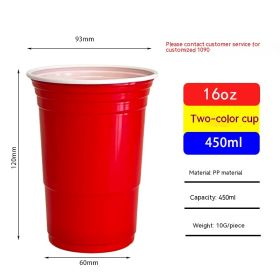 Red Disposable Plastic Cup Single Layer