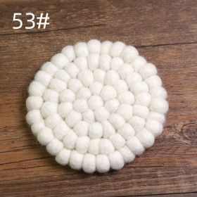 Anti-scald Tea Cup Temperament Pure Color Elegant Wool Ball Coaster